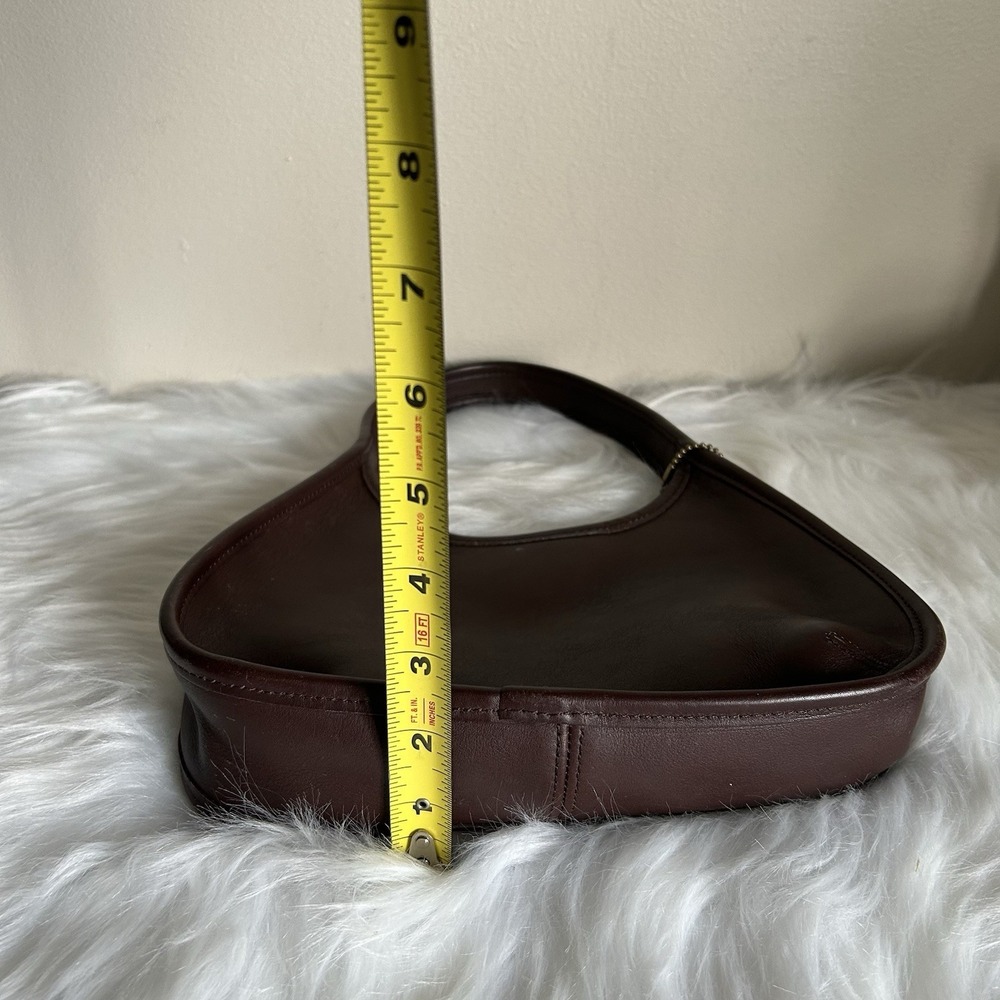 Coach Ergo 9027 Mahogany Brown Glove Tanned Leather Hobo Bag Good - Picture 11 of 11